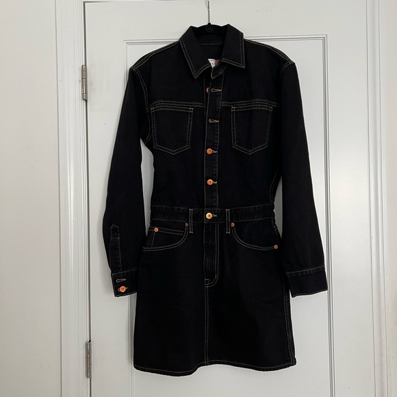 NWT SLVRLAKE Jagger denim mini dress. Size XS. - Picture 1 of 7